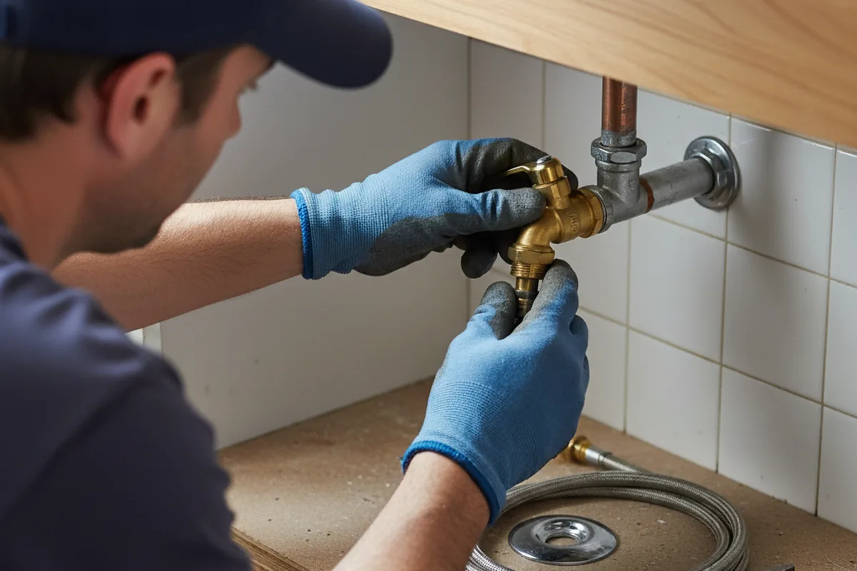 Shutoff valve and fitting work during Emergency Plumbing in Carolina